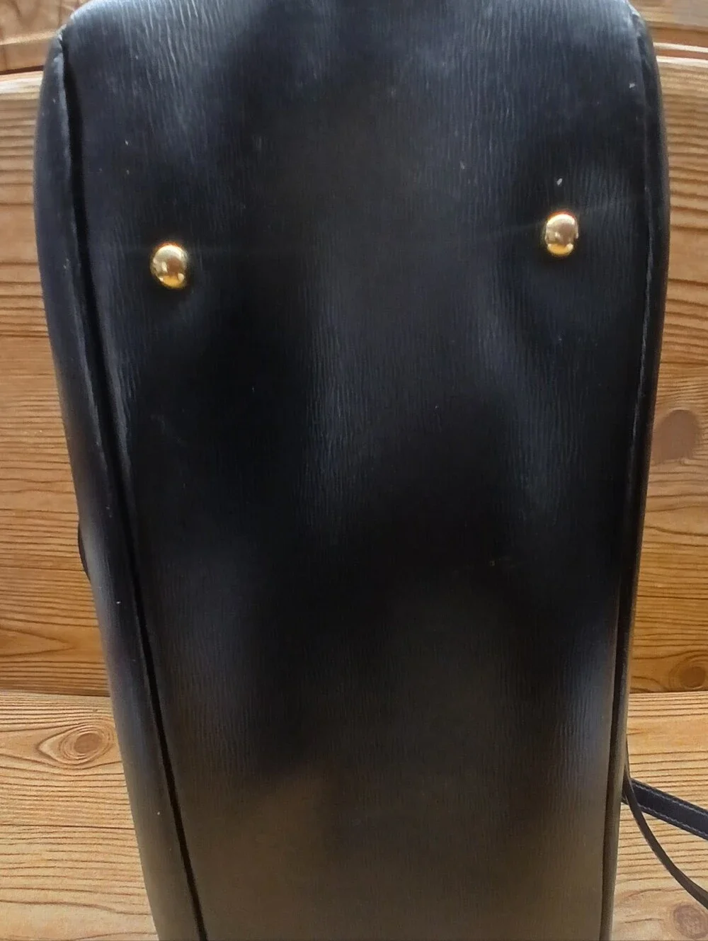 Lauren Ralph Lauren Blue and Black Leather Satchel
